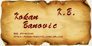 Kokan Banović vizit kartica